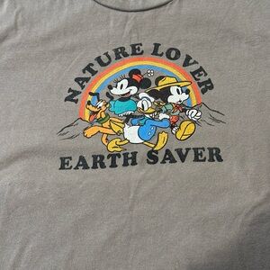 Disney Gray Nature Lover Kids T-Shirt Size M